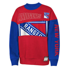 NHL Red/Blue New York Rangers Outerstuff Youth Impact Player Sweatshirt