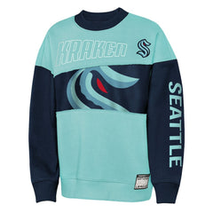 NHL Light Blue/Deep Sea Blue Seattle Kraken Outerstuff Youth Impact Player Sweatshirt