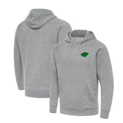 NHL Heather Gray Minnesota Wild Antigua St. Patrick's Day Victory Pullover Hoodie