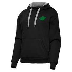 NHL Black Minnesota Wild Antigua Women's St. Patrick's Day Victory Pullover Hoodie