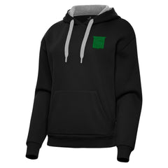 NHL Black New York Rangers Antigua Women's St. Patrick's Day Victory Pullover Hoodie