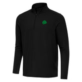 NHL Black Chicago Blackhawks Antigua St. Patrick Intent Quarter-Zip Pullover Top