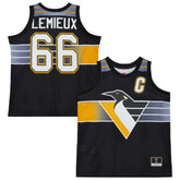 NHL Black Mario Lemieux Pittsburgh Penguins Mitchell & Ness Unisex Maxxed Out Fashion Basketball Jersey