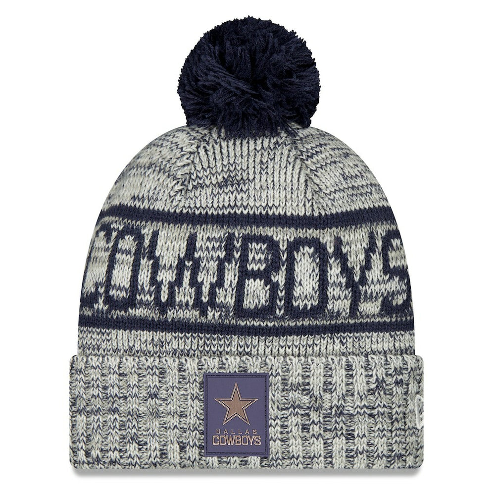 2025 Sideline Cold Weather Cuffed Knit Hat with Pom - Dallas Cowboys