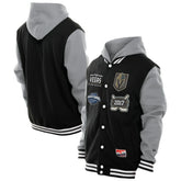 NHL Black/Grey Vegas Golden Knights New Era Full-Snap Fleece Hoodie Jacket