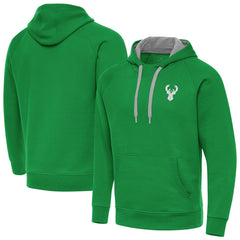 NBA Milwaukee Bucks Antigua St. Patrick's Day Victory Raglan Pullover Hoodie