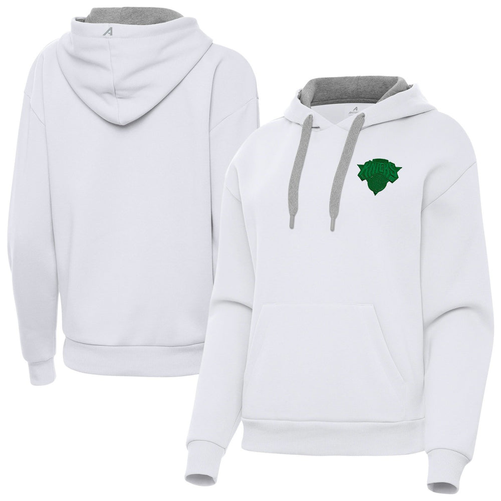 NBA New York Knicks Antigua Women's St. Patrick's Day Victory Pullover Hoodie