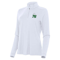 NBA Philadelphia 76ers Antigua Women's St. Patrick's Day Intent Quarter-Zip Top