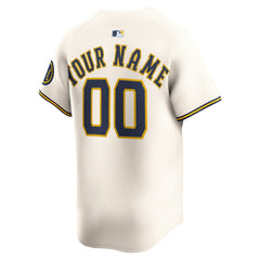 MLB Milwaukee Brewers Nike Home Limited Custom Jersey