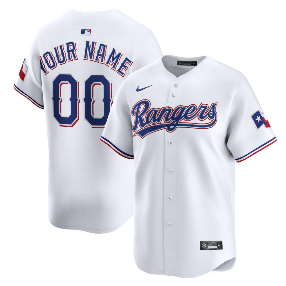 MLB Texas Rangers Nike Home Limited Custom Jersey