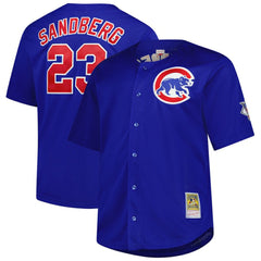 MLB Ryne Sandberg Chicago Cubs Mitchell & Ness Big & Tall Cooperstown Mesh Batting Practice Jersey