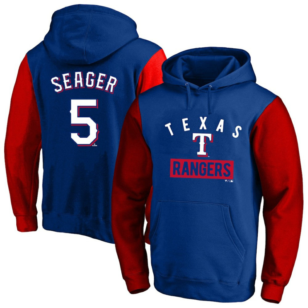 MLB Corey Seager Texas Rangers Profile Big & Tall Name & Number Fleece Pullover Hoodie