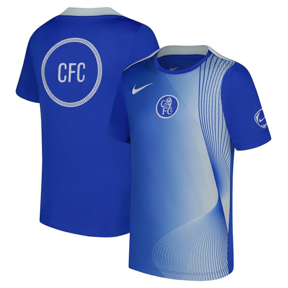 Chelsea Youth 2025/26 Third Academy Pro Pre-Match Dri-Fit Top - Nike Blue