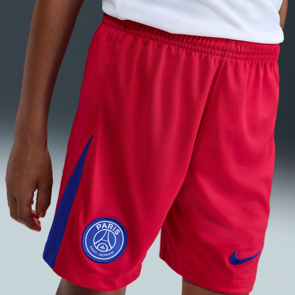 Paris Saint-Germain Youth 2025/26 Dri-FIT Stadium Shorts - Nike Red
