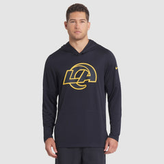 2025 Rivalries Collection Sideline Dri-FIT Long Sleeve Hoodie T-Shirt - Los Angeles Rams