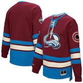 NHL Burgundy Colorado Avalanche Mitchell & Ness Women's Heritage Lace-Up Pullover Sweatshirt