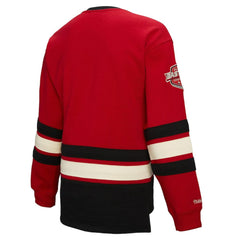 NHL Red New Jersey Devils Mitchell & Ness Women's Heritage Lace-Up Pullover Sweatshirt