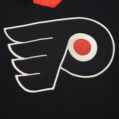 NHL Black Philadelphia Flyers Mitchell & Ness Women's Heritage Lace-Up Pullover Sweatshirt
