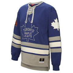 NHL Blue Toronto Maple Leafs Mitchell & Ness Women's Heritage Lace-Up Pullover Sweatshirt
