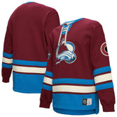 NHL Burgundy Colorado Avalanche Heritage Lace-Up Pullover Sweatshirt