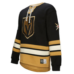 NHL Black Vegas Golden Knights Heritage Lace-Up Pullover Sweatshirt