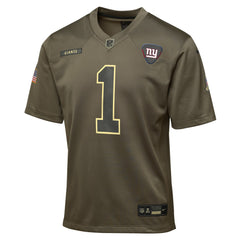Malik Nabers Youth 2025 Salute to Service Game Jersey - New York Giants