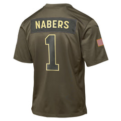 Malik Nabers Youth 2025 Salute to Service Game Jersey - New York Giants