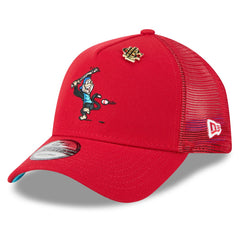 MLB Los Angeles Angels New Era 2025 Big League Chew A-Frame 9FORTY Adjustable Trucker Hat