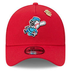 MLB Cincinnati Reds New Era 2025 Big League Chew A-Frame 9FORTY Adjustable Trucker Hat