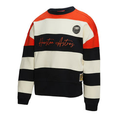 MLB Houston Astros Mitchell & Ness Women's Cooperstown Collection Blocked Fleece Pullover Sweatshirt- Orange/Black