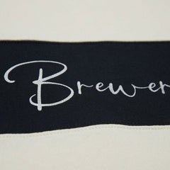 MLB Milwaukee Brewers Mitchell & Ness Women's Cooperstown Collection Blocked Fleece Pullover Sweatshirt- Gray/Black