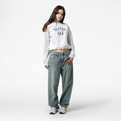 MLB Atlanta Braves Mitchell & Ness Women's Cropped Toggle Pullover Sweatshirt