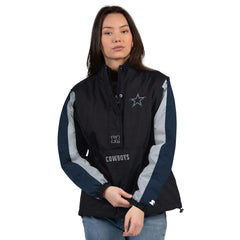 Starter Women's Thursday Night Gridiron Half-Zip Jacket - Dallas Cowboys