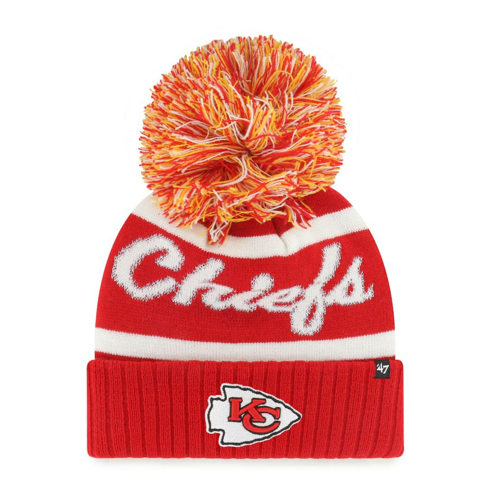 '47 Women's Spirited Cuffed Knit Hat with Pom - Kansas City Chiefs