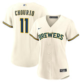 MLB Jackson Chourio Milwaukee Brewers Nike Women's Home Replica Jersey