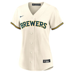MLB Jackson Chourio Milwaukee Brewers Nike Women's Home Replica Jersey