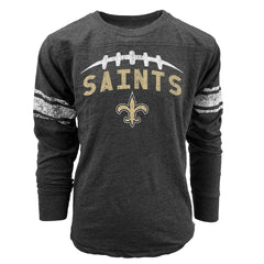 Wes & Willy Youth Football Long Sleeve T-Shirt - New Orleans Saints