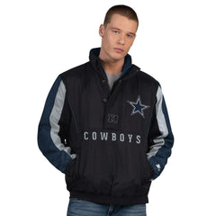Starter Thursday Night Gridiron Vintage Logo Half-Zip Jacket - Dallas Cowboys