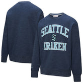 NHL Deep Sea Blue Seattle Kraken Mitchell & Ness Playoff Win Fleece Pullover Sweatshirt