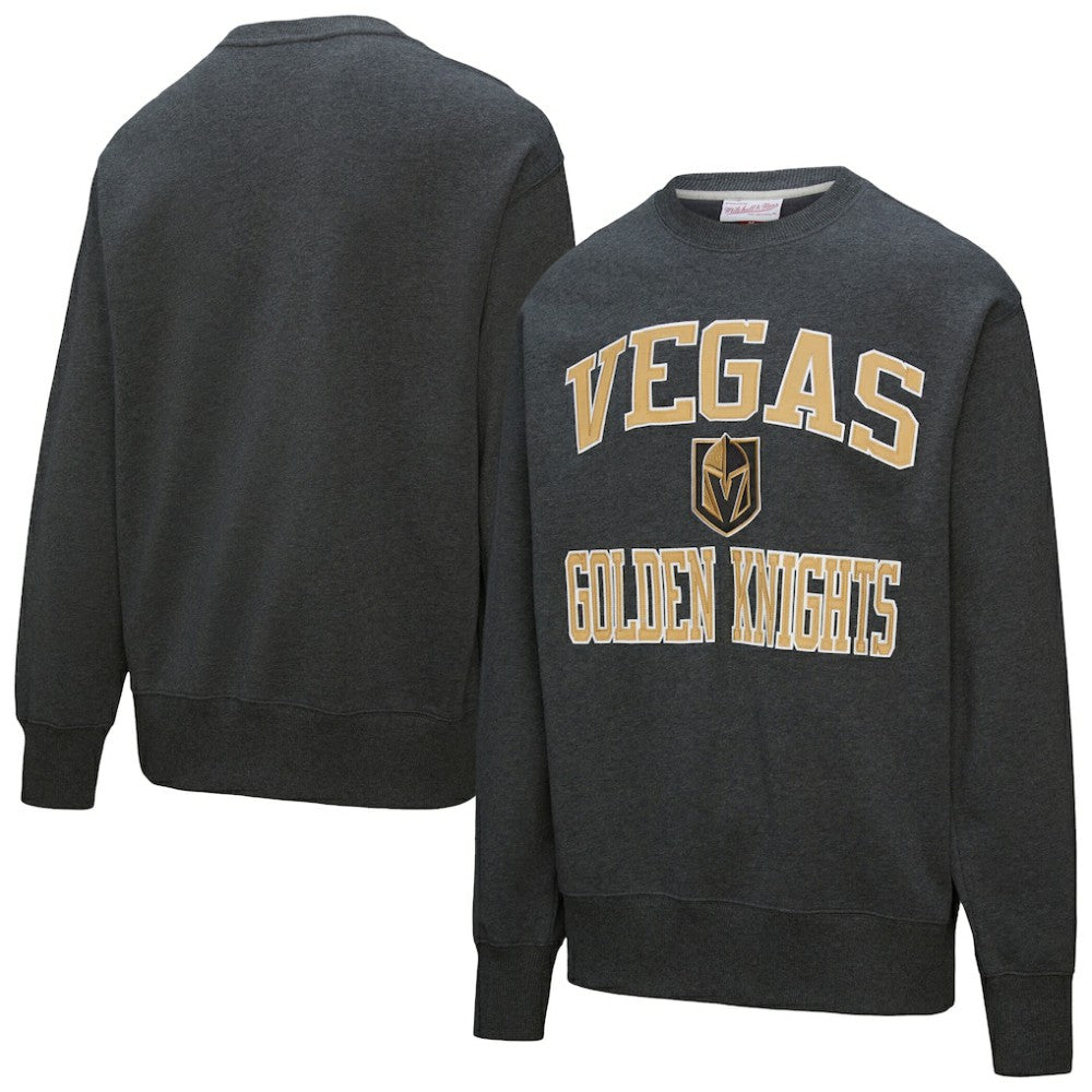 NHL Black Vegas Golden Knights Mitchell & Ness Playoff Win Fleece Pullover Sweatshirt