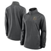 NHL Charcoal Vegas Golden Knights Fanatics Women's Authentic Pro Rink Quarter-Zip Pullover