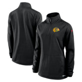 NHL Black Chicago Blackhawks Fanatics Women's Authentic Pro Rink Quarter-Zip Pullover