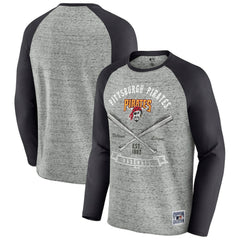 MLB Pittsburgh Pirates Darius Rucker Collection by Fanatics Raw Edge Raglan Long Sleeve Baseball T-Shirt