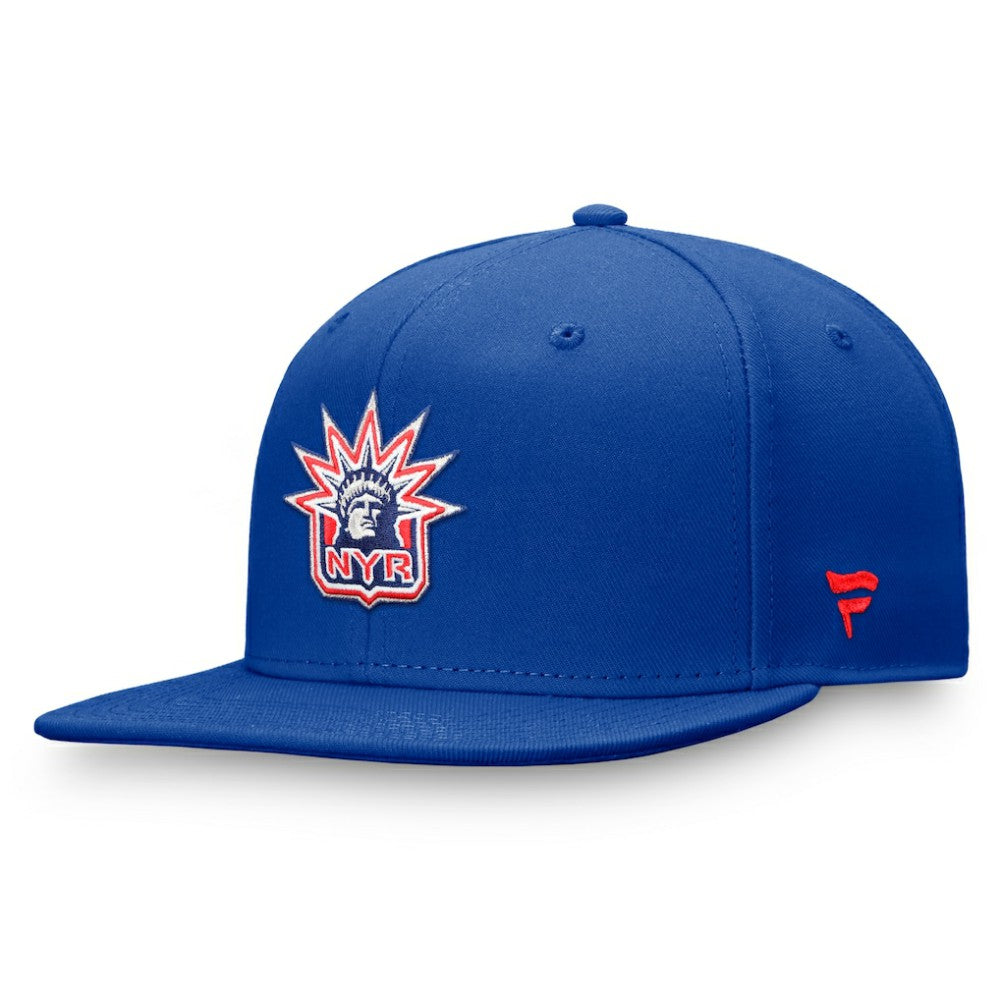 NHL Royal New York Rangers Fanatics Team Logo Fitted Hat
