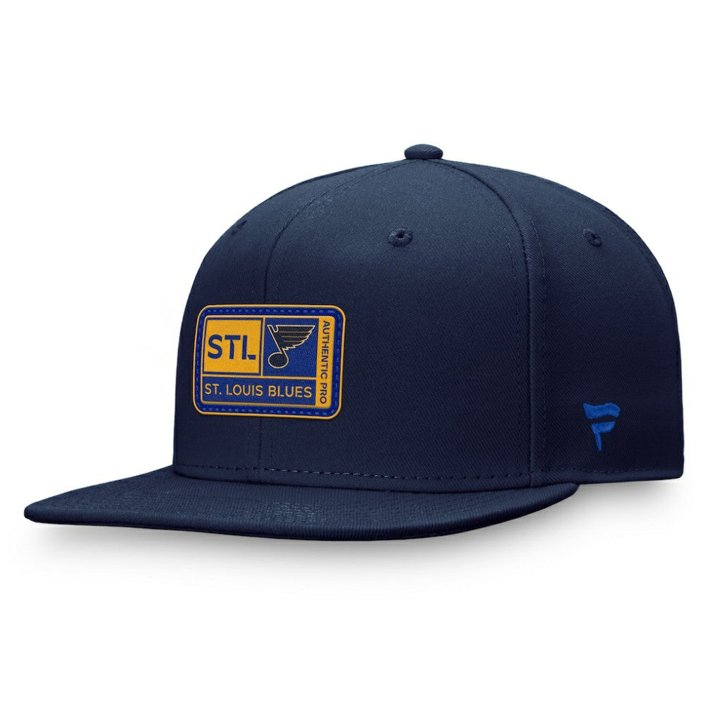 NHL Navy St. Louis Blues Fanatics Authentic Pro Training Camp Snapback Hat