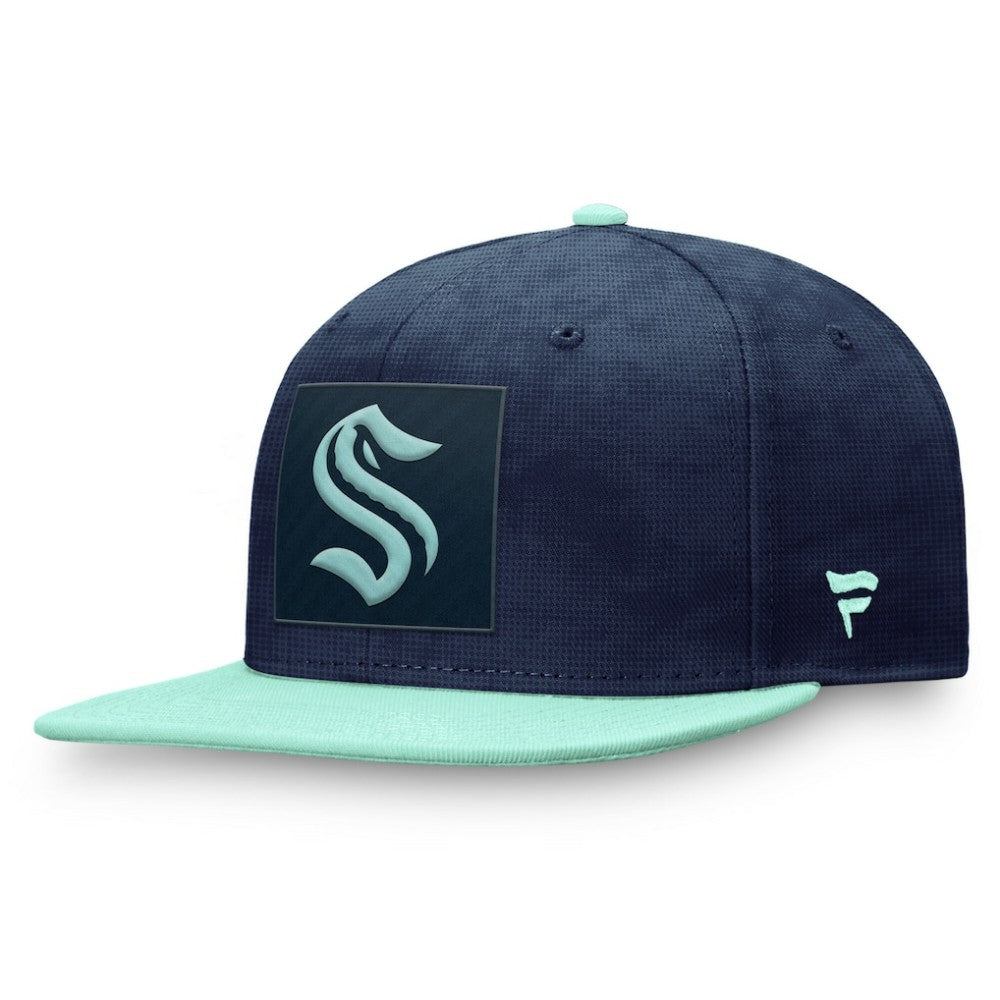 NHL Deep Sea Blue/Light Blue Seattle Kraken Fanatics Authentic Pro Rink Snapback Hat