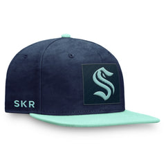 NHL Deep Sea Blue/Light Blue Seattle Kraken Fanatics Authentic Pro Rink Snapback Hat