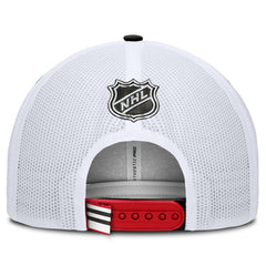 NHL Red/White Chicago Blackhawks Fanatics Authentic Pro Rink Adjustable Trucker Hat