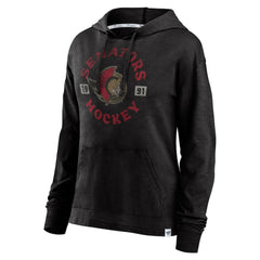 NHL Heather Black Ottawa Senators Fanatics Women's True Classic Pullover Hoodie