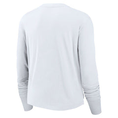 Women's Layered Logo Cropped Long Sleeve Fashion T-Shirt - Los Angeles Rams